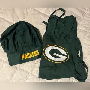 Green Bay Packers chef hat and apron